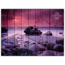 Панно с изображением моря Creative Wood Природа Море - Фиолетовое море